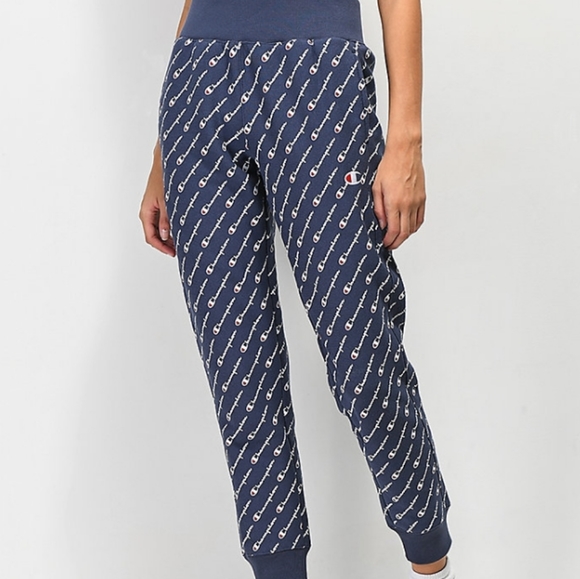 Champion Pants - CHAMPION NAVY JOGGER SWEATPANTS